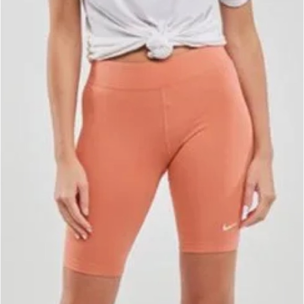 Nike Women XS Madder Root Mid Rise Essential Bike Shorts NWT CZ8526-827